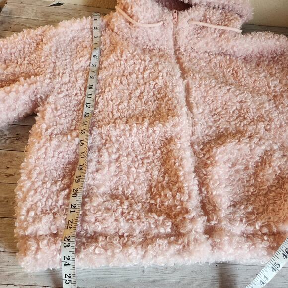 WALTER BAKER Amanda Hooded Faux Shearling Jacket Pink Size XL - Picture 7 of 7